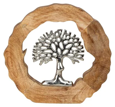 Produktbild von Lebensbaum im Holzring 26cm außergewöhnliche Deko Wohnaccessoires Dekoration
