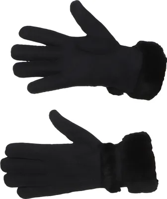 Produktbild von Damen Handschuh aus echtem Lammfell mit Pelz Besatz
