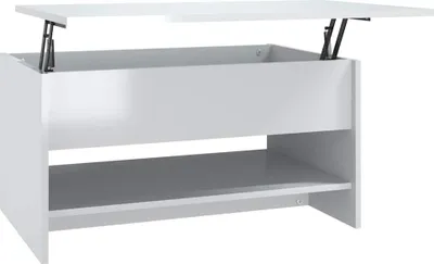 Produktbild von vidaXL Couchtisch Hochglanz-Weiß 80x50x40 cm Holzwerkstoff