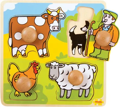 Produktbild von Bigjigs Toys Lernpuzzle Bauernhof einfügen