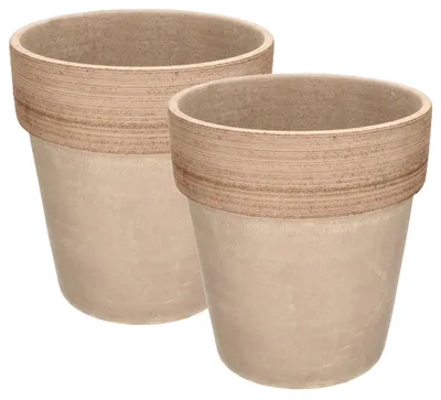 Image de KOTARBAU® Pot de fleurs, pot intérieur en céramique, terre cuite, diamètre 23 cm, lot de 2