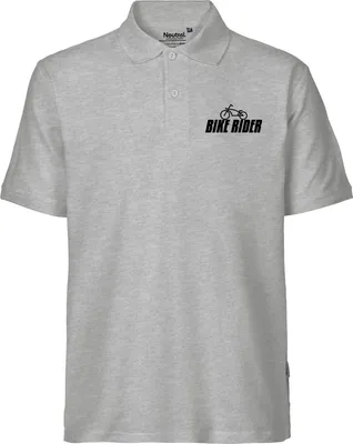 Produktbild von Huuraa Herren Polo Shirt Bike Rider Fahrrad S Sport Grey Bio Baumwolle Fairtrade Poloshirt Geschenkidee
