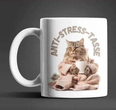 Produktbild von Katze Anti Stress Keramik Kaffeetasse Teetasse Tasse Geschenke
