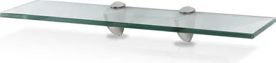 Immagine prodotto di TolleTour Mensola in vetro 50x10x0,8 cm con supporto Mensola in vetro Mensola da parete Mensola da bagno Mensola da appendere Vetro trasparente