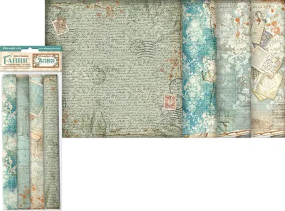 Produktbild von Stamperia Stoffpaket Alterego 4 Stück 30x30 cm