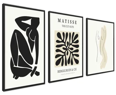 Image de Affiche 40x50 cm - Décoration murale - Décoration murale pour salon - Ensemble de 3 affiches - Affiches avec cadre - Cadre en bois élégant