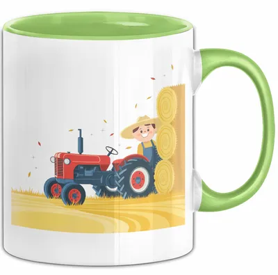 Produktbild von Landwirt Tasse Geschenk Lustige Geschenkidee Spruch Für Landleben Liebhaber (Grün)
