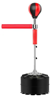 Image de Support pour sac, réglable en hauteur, bras rotatif à 360°, couleur rouge