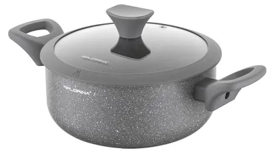 Imagen del producto de Olla de aluminio PIERRE, 20 cm, 2,3 litros, apta para todo tipo de cocinas (incluyendo inducción)