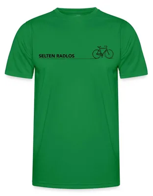 Produktbild von Spreadshirt Selten Radlos Minimalistisch Fahrrad Spruch Funktionsshirt Herren, XL, Kelly Green