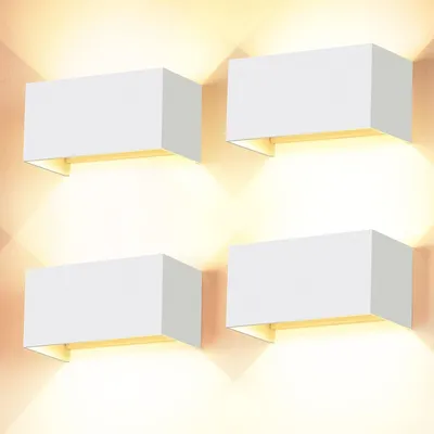 Obrázok produktu pre Nástenná lampa LED 24 W biela nastaviteľná IP65 3000 K Cwycfw DCL002D 4 ks.