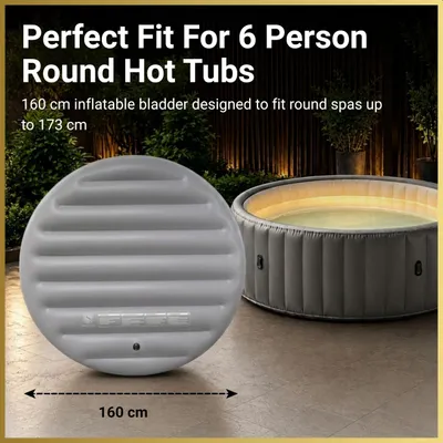 Immagine prodotto di Copertura gonfiabile per spa, a risparmio energetico, rotonda, fino a 173 cm di diametro, adatta per vasche idromassaggio per 6 persone