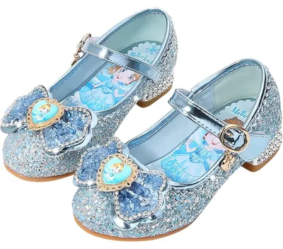 Produktbild von Mädchenschuhe mit Absatz Prinzessin Pailletten Kristalle Blau 30 EU