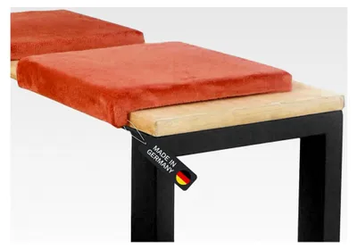 Produktbild von Bankauflage Sorriso Klemmkissen 1 Leiste, Sitzkissen Samtstoff Koralle, Banktiefe ab 35 cm