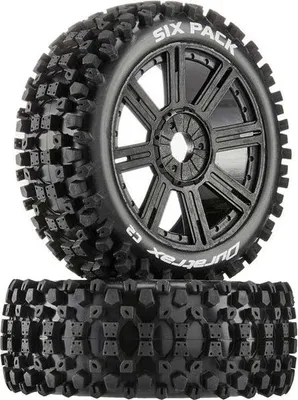 Produktbild von Duratrax Rad 3,8" Six Pack Buggy C2 Speiche schwarz (2)