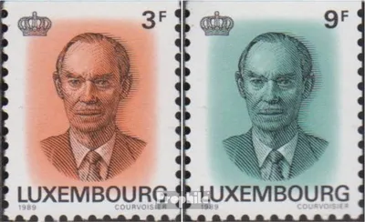Produktbild von Briefmarken Luxemburg 1989 Mi 1225-1226 (kompl.Ausg.) postfrisch Großherzog Jean