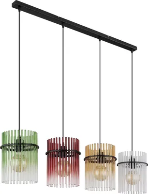 Produktbild von Globo Lighting Hängeleuchte Metall schwarz matt, 4x E27