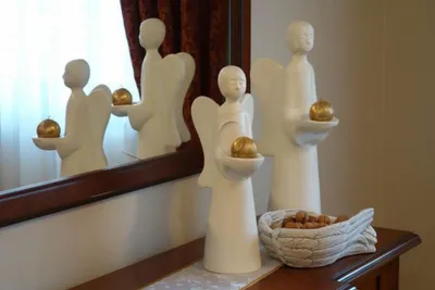 Produktbild von Dekoration Gefäße Schalen Schale Engel Flügel Schlüssel Ablage Statue S204078