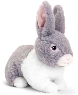 Produktbild von Keel Toys Pluschhase - Pluschtier - grau - sitzend - 25 cm - kuscheliger Hase