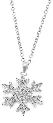 Image de Collier argent scintillant flocon de neige AGS1333 / 47
