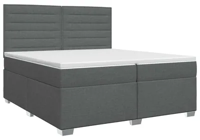 Obrázok produktu pre vidaXL Box spring posteľ s matracom tmavo šedá 200 x 200 cm látka