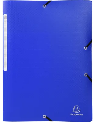 Produktbild von Exacompta 50x Sammelmappe +3 Klappen Gummizug PP 500µ A4 Dunkelblau 55812E