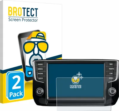 Produktbild von 2x BROTECT Schutzfolie für Volkswagen Passat 2015 Discover Pro 8" 2014 Displayschutz Displayschutzfolie Folie Matt Entspiegelungsfolie