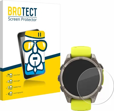 Produktbild von BROTECT Schutzglas für Garmin Fenix 8 Solar (47 mm) Schutzfolie Panzer Folie Glas Display Schutz klar