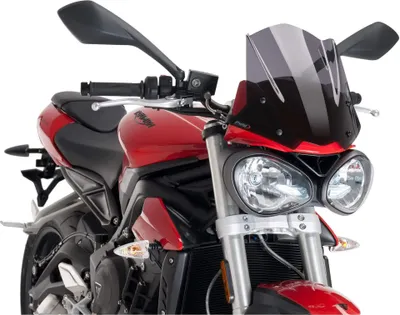 Image de PUIG naked sport smoked dark screen pour Triumph street triple s
