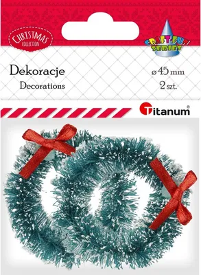 Immagine prodotto di Decorazioni natalizie Ghirlande con fiocco 45mm 2 pezzi Titanum