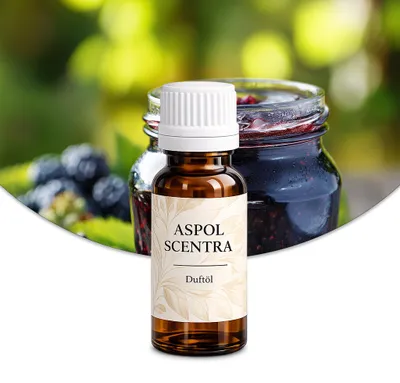 Produktbild von Aspol Scentra Brombeermarmelade UFIGREEN Duftöl für Kerzen und Diffusoren 10 ml, KI-generiertes Bild