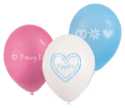 Oktoberfest-Ballons, 6 Stück, 22,8 cm, Latex, heliumgeeignet