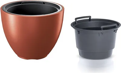 Immagine prodotto di Fioriera elegante con superficie liscia e base conica rialzata - Disponibile in più colori