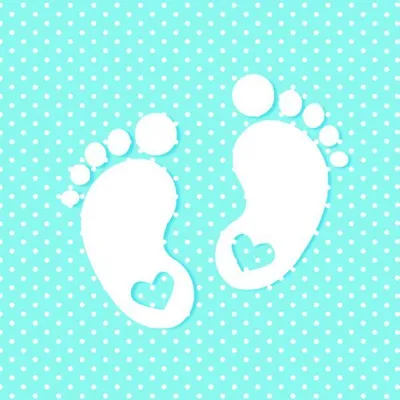 Image de Serviettes avec impression Blue Feet, 20 pcs.