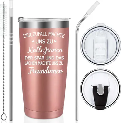 Obrázok produktu pre Livole rozlúčkový darček kolega pri zmene zamestnania - 600ml termo hrnček s viečkom a slamkou