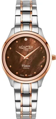 Immagine prodotto di Orologio da donna ROAMER 601857 49 79 20 in oro rosa, classico, con diamanti