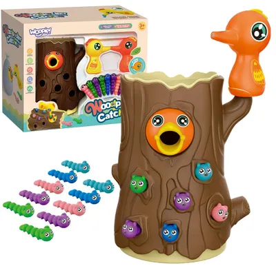 Image de WOOPIE, Jeu de dextérité magnétique : Attrape le ver  2 pics + 10 vers