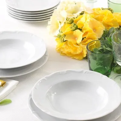 Produktbild von Chodzież Maria Teresa Tiefer Teller Weiß 22,5 cm Porzellan