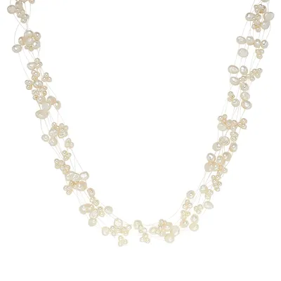 Produktbild von Valero Pearls Perlen-Kette Sterling Silber Süßwasser-Zuchtperle 60200106