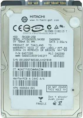 Immagine prodotto di Hard Disk 250gb Hitachi Sata 2,5" Interno Hts543225l9a300 Notebook Laptop Pc