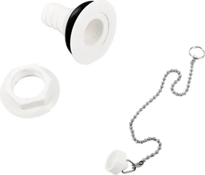 Produktbild von Wasserablaufgarnitur gerade Schlauch 3/4', Ablauföffnung 23mm, Typ B Wasserablauf Wohnwagen Wohnmobil