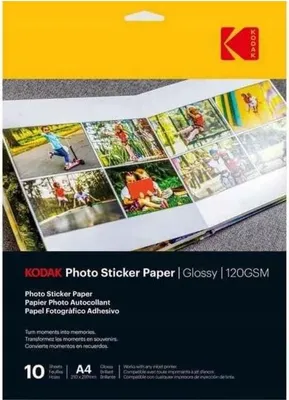 Zdjęcie produktu dla Papier Foto / Naklejki / Etykiety Samoprzylepne / Foto 10 szt. A4 21x30cm / KODAK / CAT 3510-645