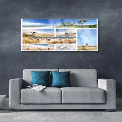 Produktbild von Acrylglasbilder 125x50 Wandbild Druck Meer Landschaft