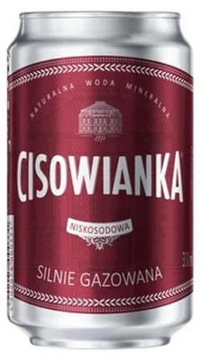 Obrázek produktu pro Cisowianka Přírodní vysoce perlivá minerální voda s nízkým obsahem sodíku 330 ml