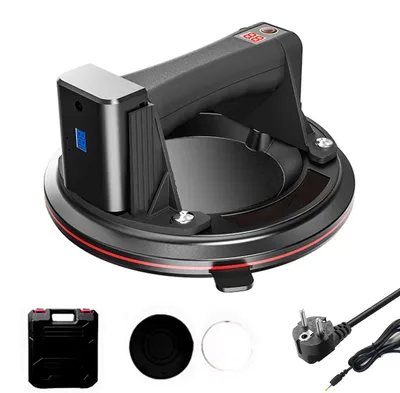 Image de Saugheber – Ventouse pour le levage de carreaux, de granit et de verre – Capacité de charge : 20 kg – Diamètre : 20 cm – 1 pièce – Noir