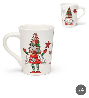 Zdjęcie produktu dla Excelsa Zestaw 4 kubków Tartan Gnome Kamionka 38 Cl Kolorowy