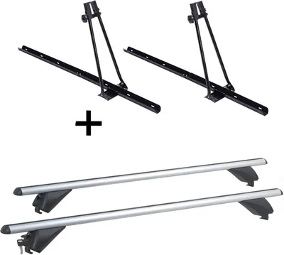 Produktbild von 2xFahrradträger ORION + Alu Dachträger RB003 kompatibel mit für Seat Leon III Kombi (5Türer) ab 2014