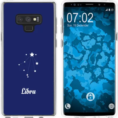 Produktbild von PhoneNatic Case kompatibel mit Samsung Galaxy Note 9 Silikon-Hülle SternzeichenLibra M9