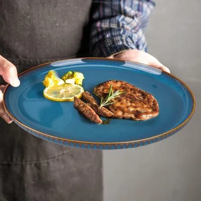 Immagine prodotto di Servizio da tavola in porcellana blu per 2 persone, 26,7 cm