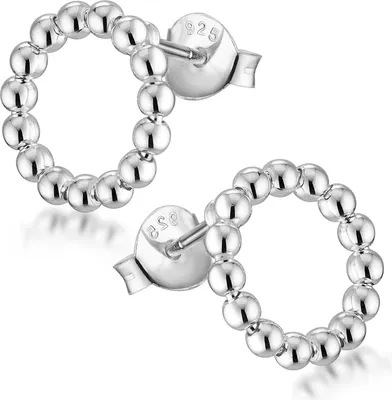 Produktbild von MATERIA by Matthias Wagner Kreis Ohrstecker Damen 925 Silber 11mm in Schmuck Etui SO-408-Silber